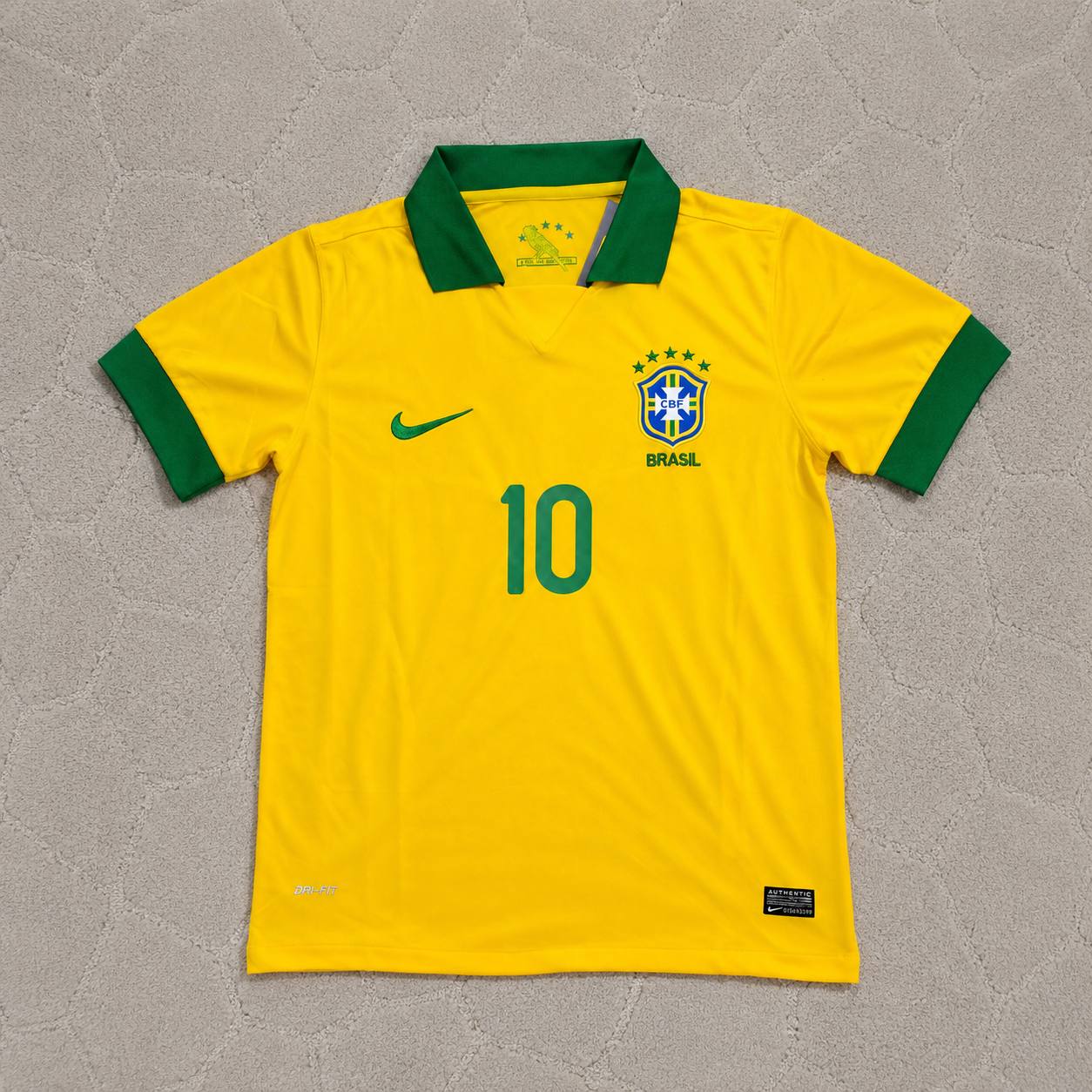 Neymar Jr. 10 Brazil 2014 Retro Football Jersey Kit