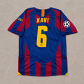 Xavi Hernandez Barcelona 2006 Final Retro Short Sleeve Football Jersey