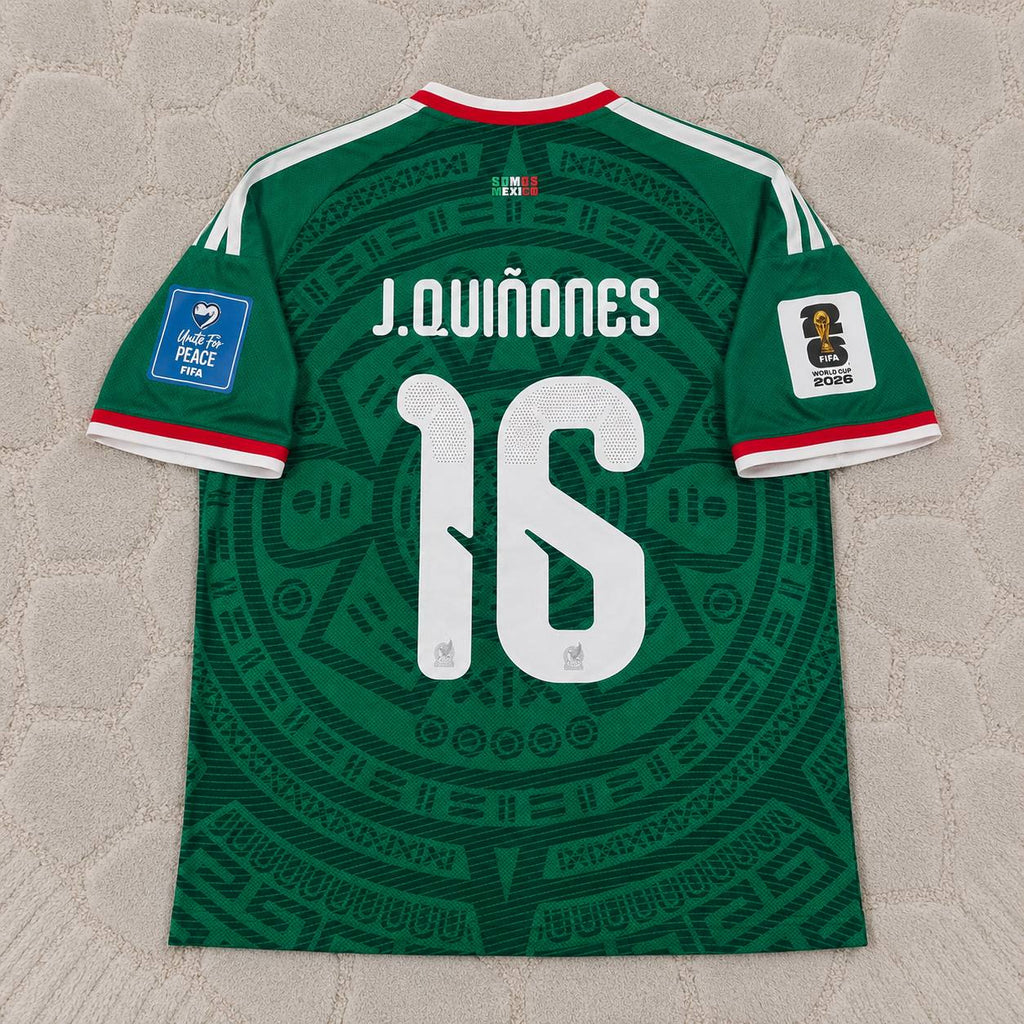 Julian Quiñones Mexico 2026 World Cup Home Green Football Jersey