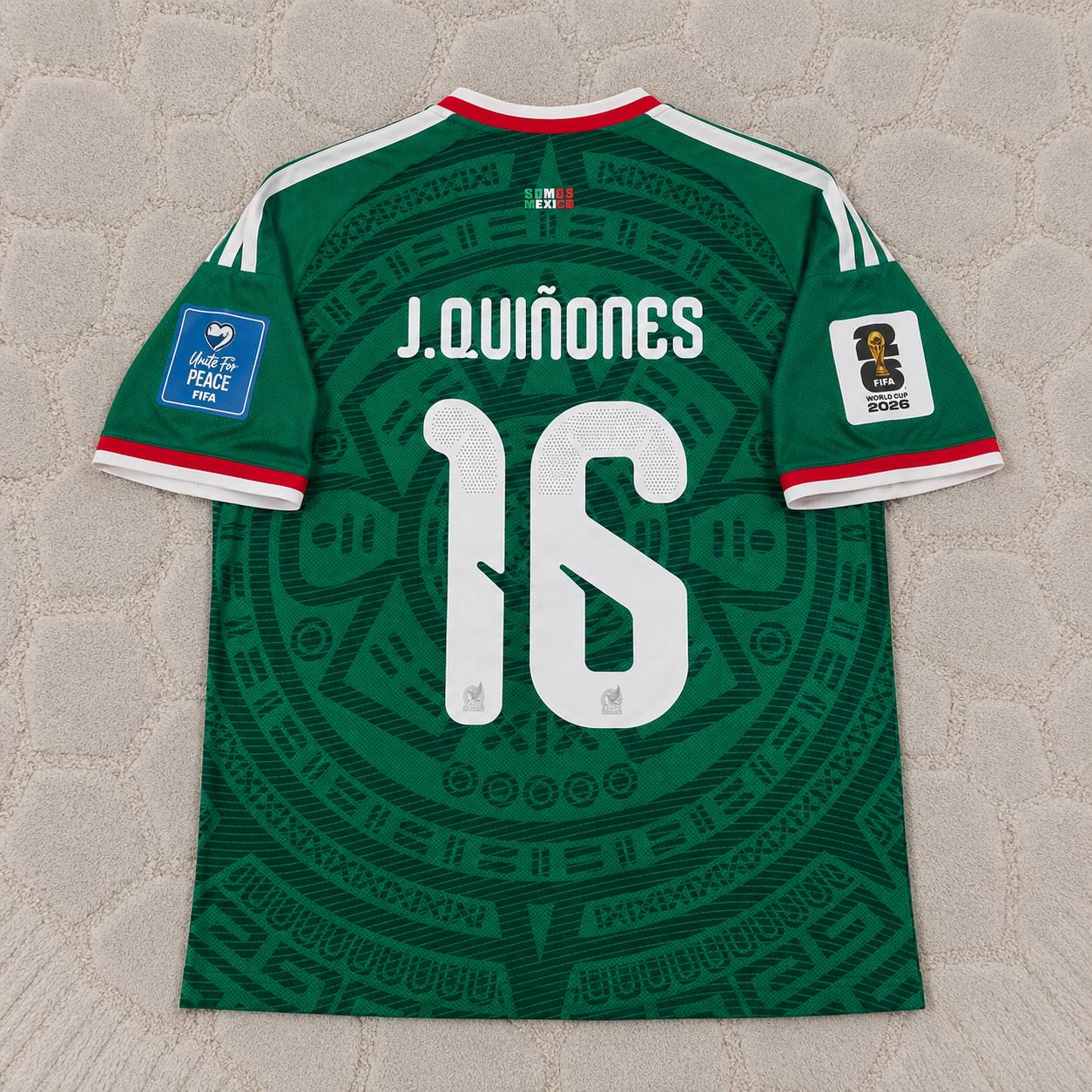 Julian Quiñones Mexico 2026 World Cup Home Green Football Jersey