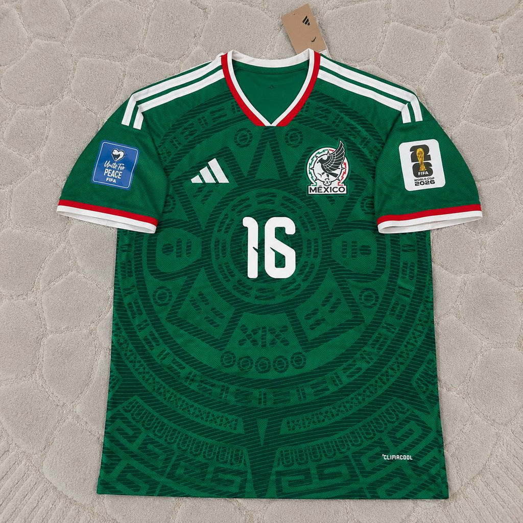 Julian Quiñones Mexico 2026 World Cup Home Green Football Jersey
