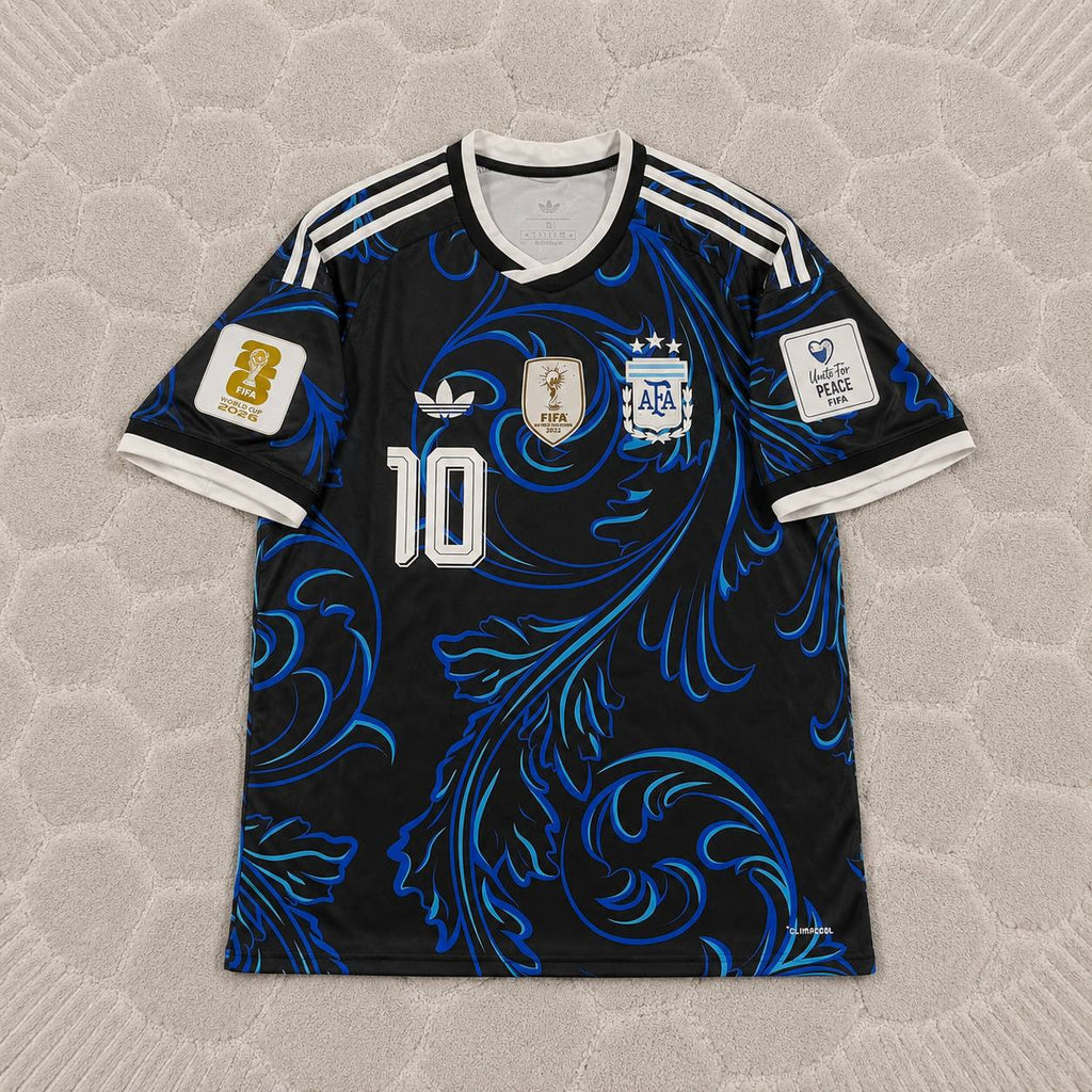 Lionel Messi #10 Argentina 2026 World Cup Golden Patch Football Jersey Kit