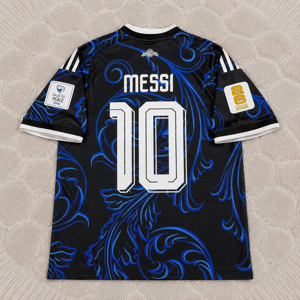 Lionel Messi #10 Argentina 2026 World Cup Golden Patch Football Jersey Kit