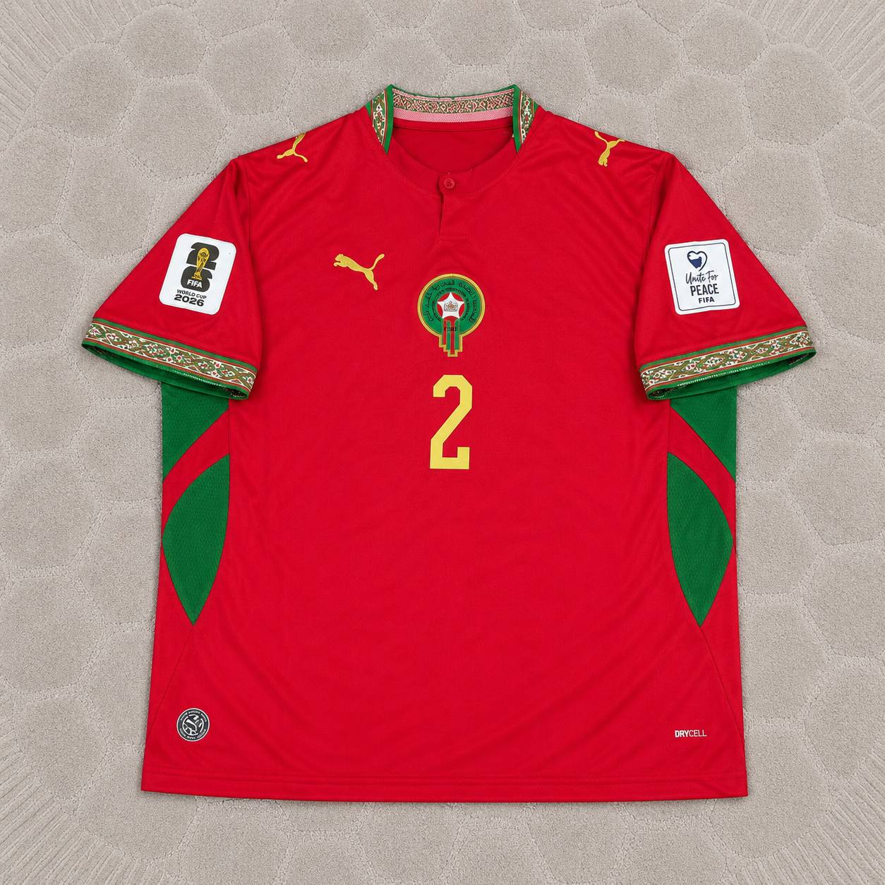 Achraf Hakimi Morocco 2026 World Cup Home Red Football Jersey