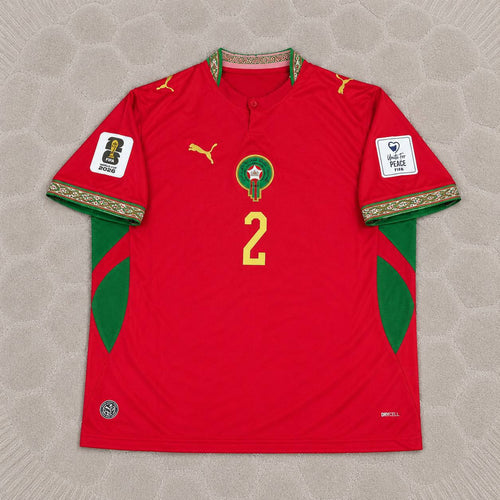 Achraf Hakimi Morocco 2026 World Cup Home Red Football Jersey