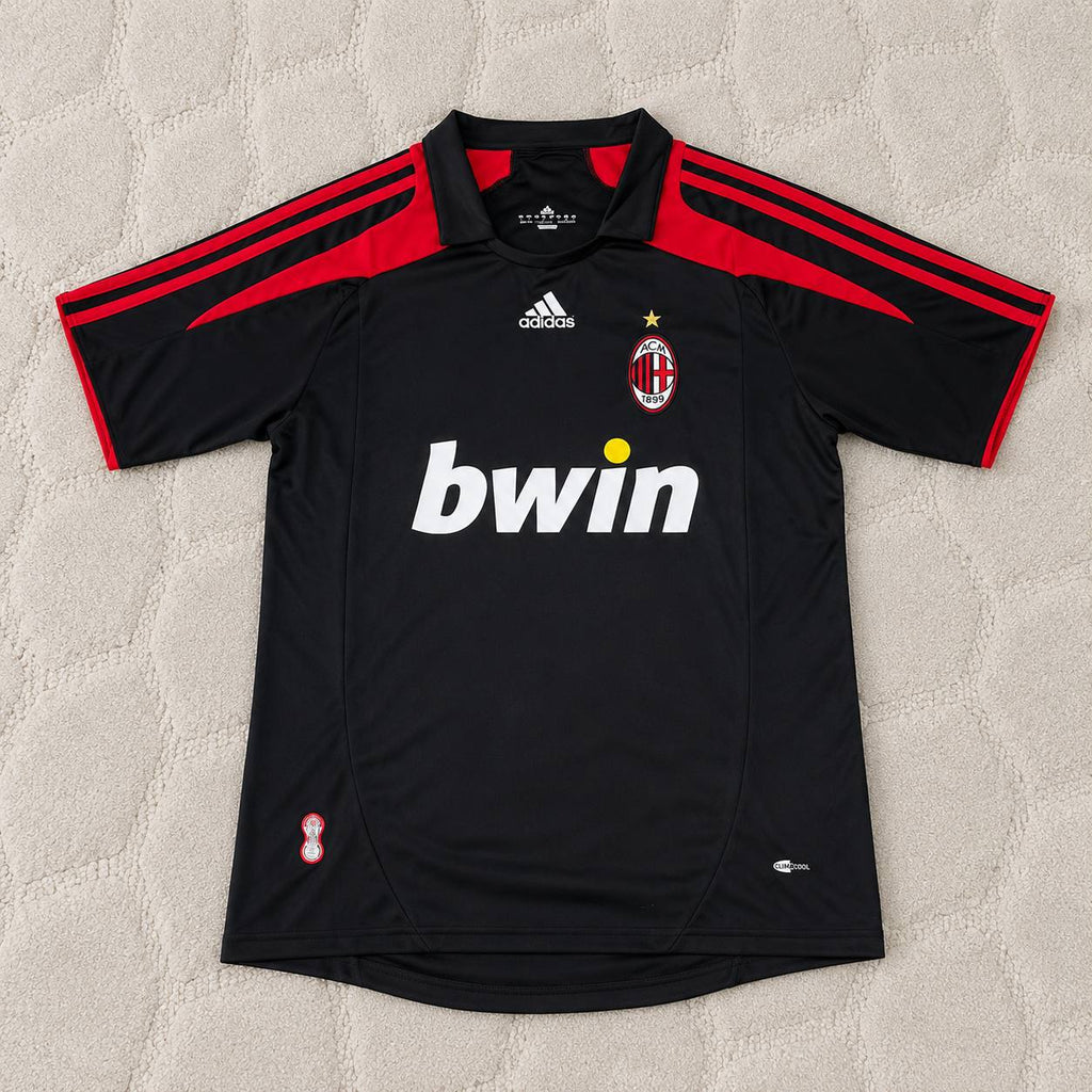 Paolo Maldini AC Milan 2007-2008 Black Retro Third Football Jersey