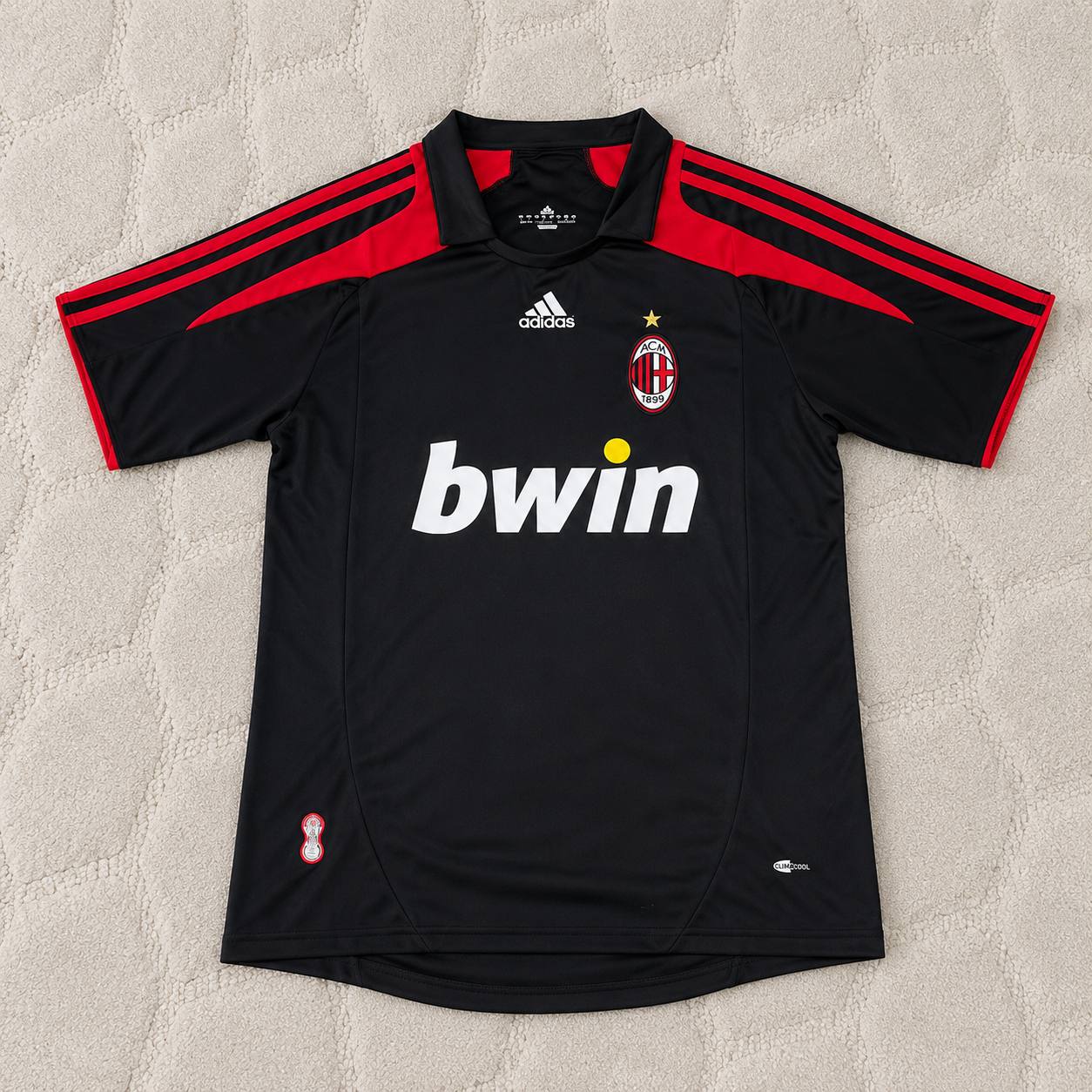 Paolo Maldini AC Milan 2007-2008 Black Retro Third Football Jersey