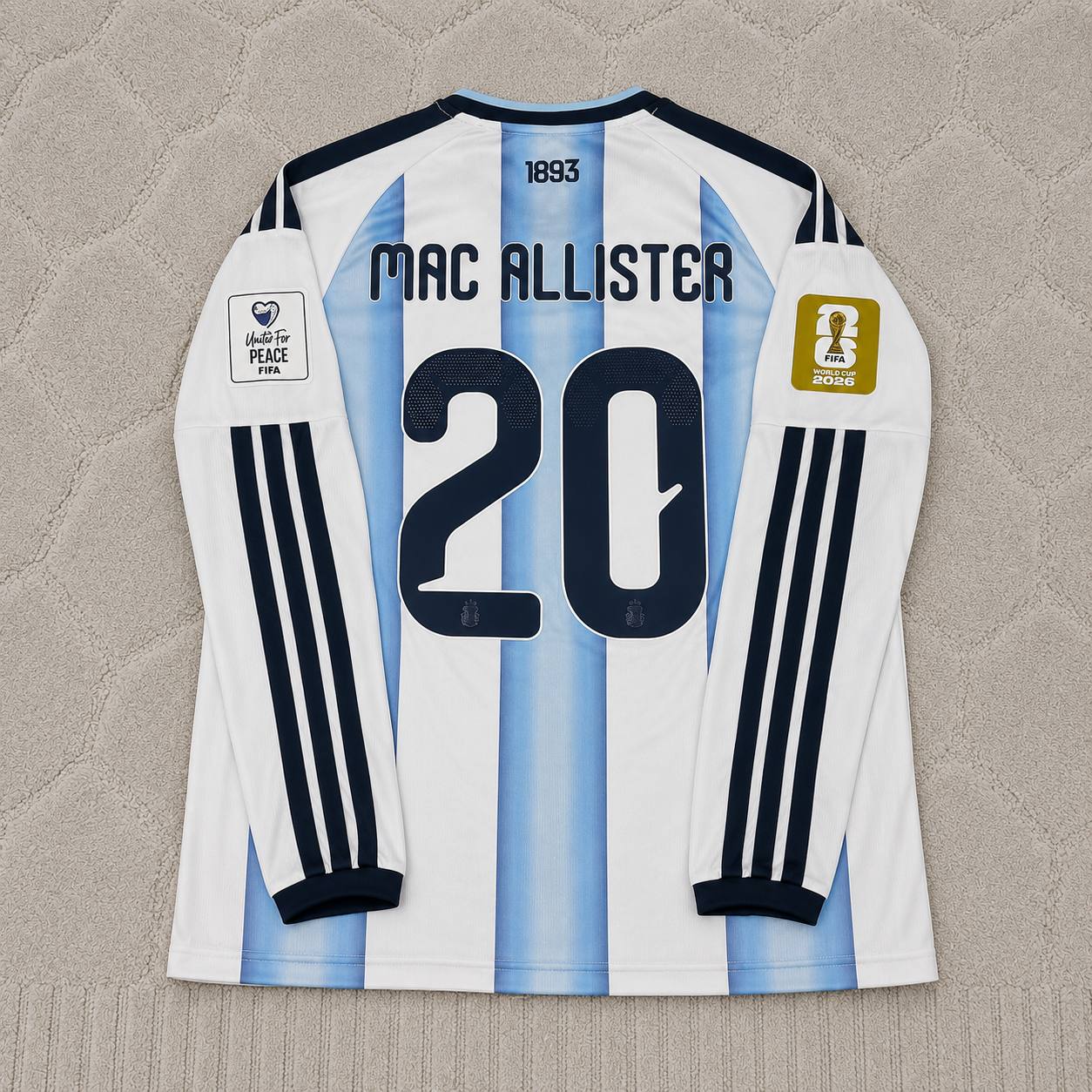 Alexis Mac Allister #20 Argentina 2026 World Cup Long Sleeve Football Jersey Kit