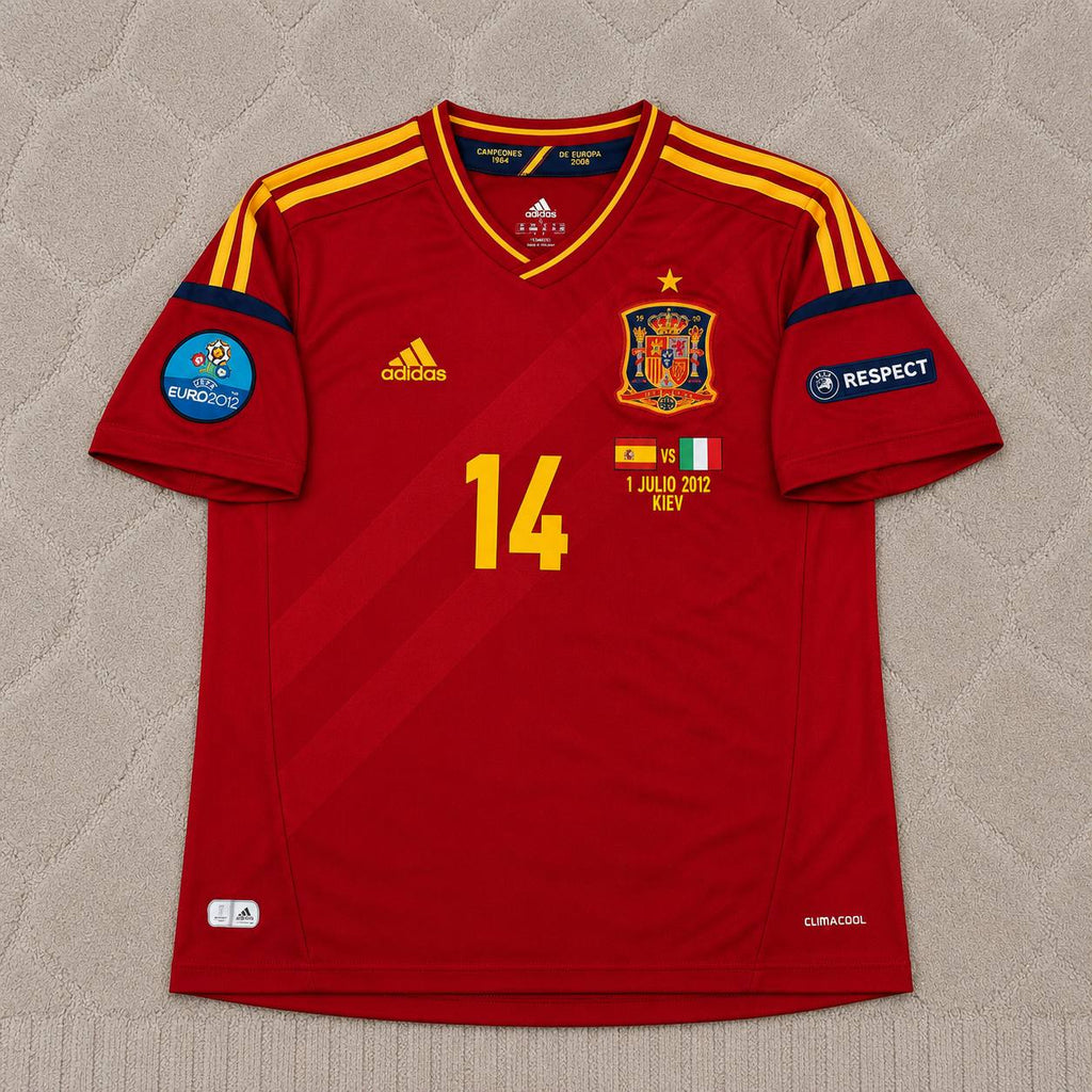 Xabi Alonso Spain EURO 2012 Final Retro Football Jersey Kit