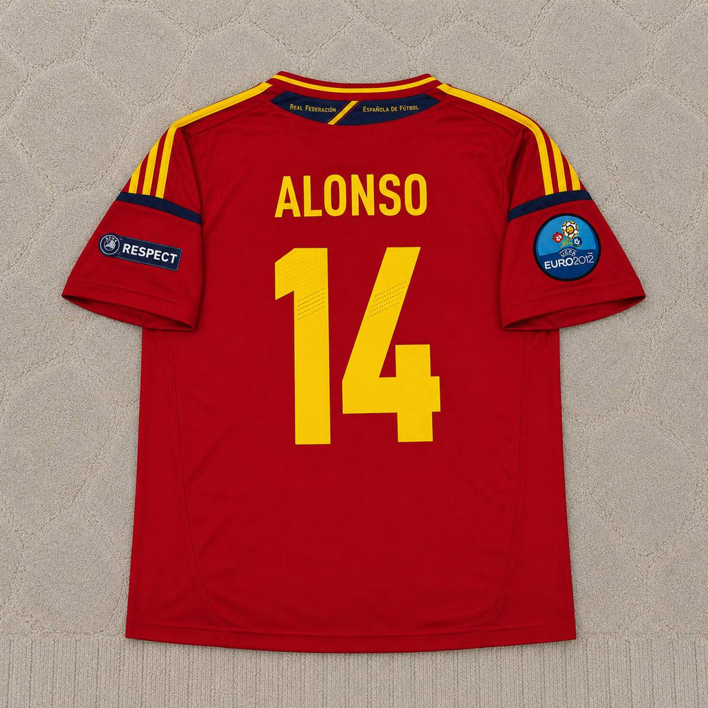 Xabi Alonso Spain EURO 2012 Final Retro Football Jersey Kit