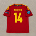 Xabi Alonso Spain EURO 2012 Final Retro Football Jersey Kit