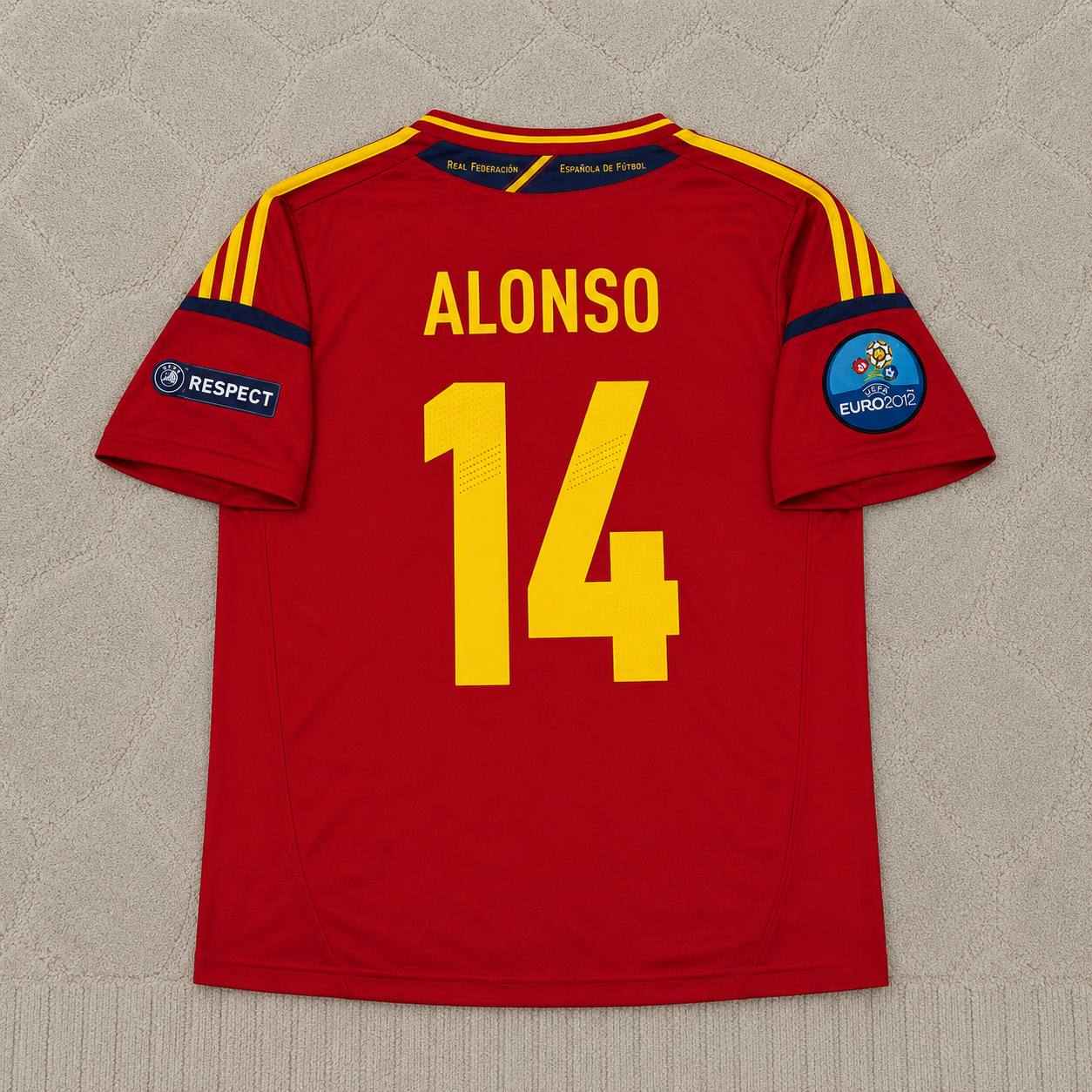Xabi Alonso Spain EURO 2012 Final Retro Football Jersey Kit