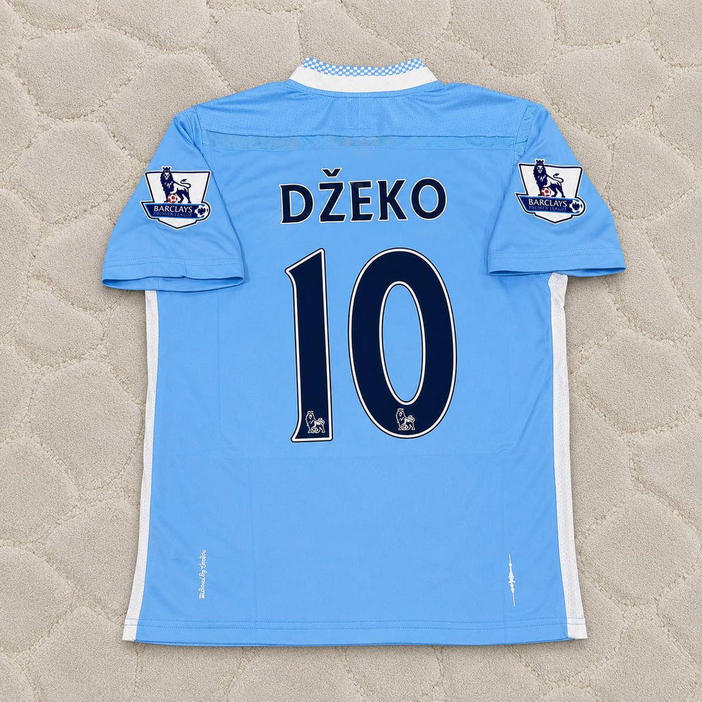 Edin Dzeko 10 Manchester City 2011/12 Home Kit Blue Retro Jersey Trikot Jersey Maillot Soccer Shirt