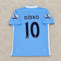 Edin Dzeko 10 Manchester City 2011/12 Home Kit Blue Retro Jersey Trikot Jersey Maillot Soccer Shirt