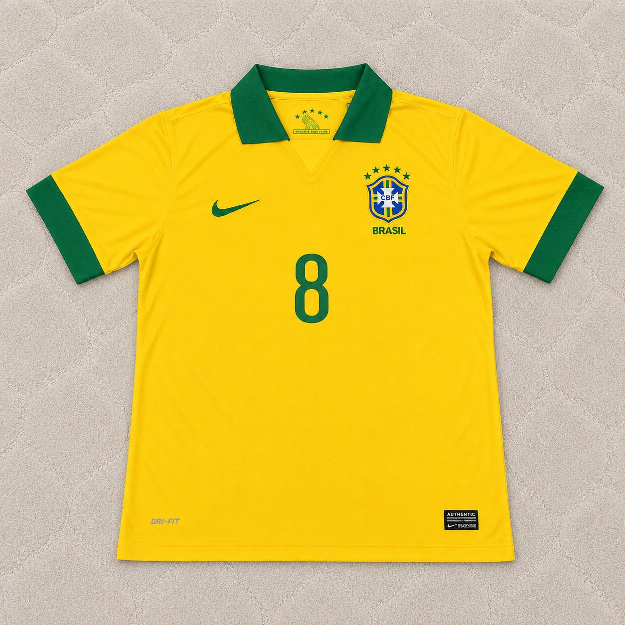 Sócrates Brazil Retro Home Yellow Football Jersey Kit