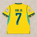 Vinícius Júnior Vini Jr Brazil 2026 World Cup Home Yellow Football Jersey