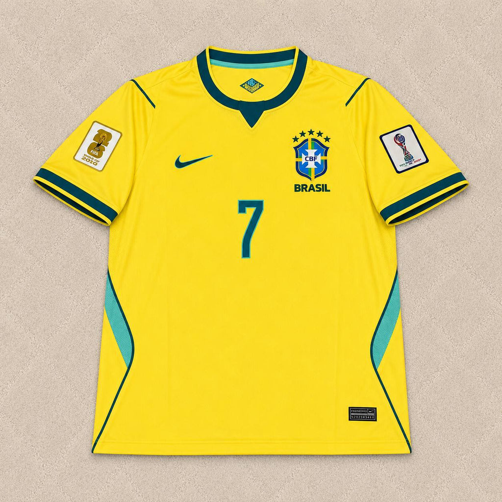 Vinícius Júnior Vini Jr Brazil 2026 World Cup Home Yellow Football Jersey
