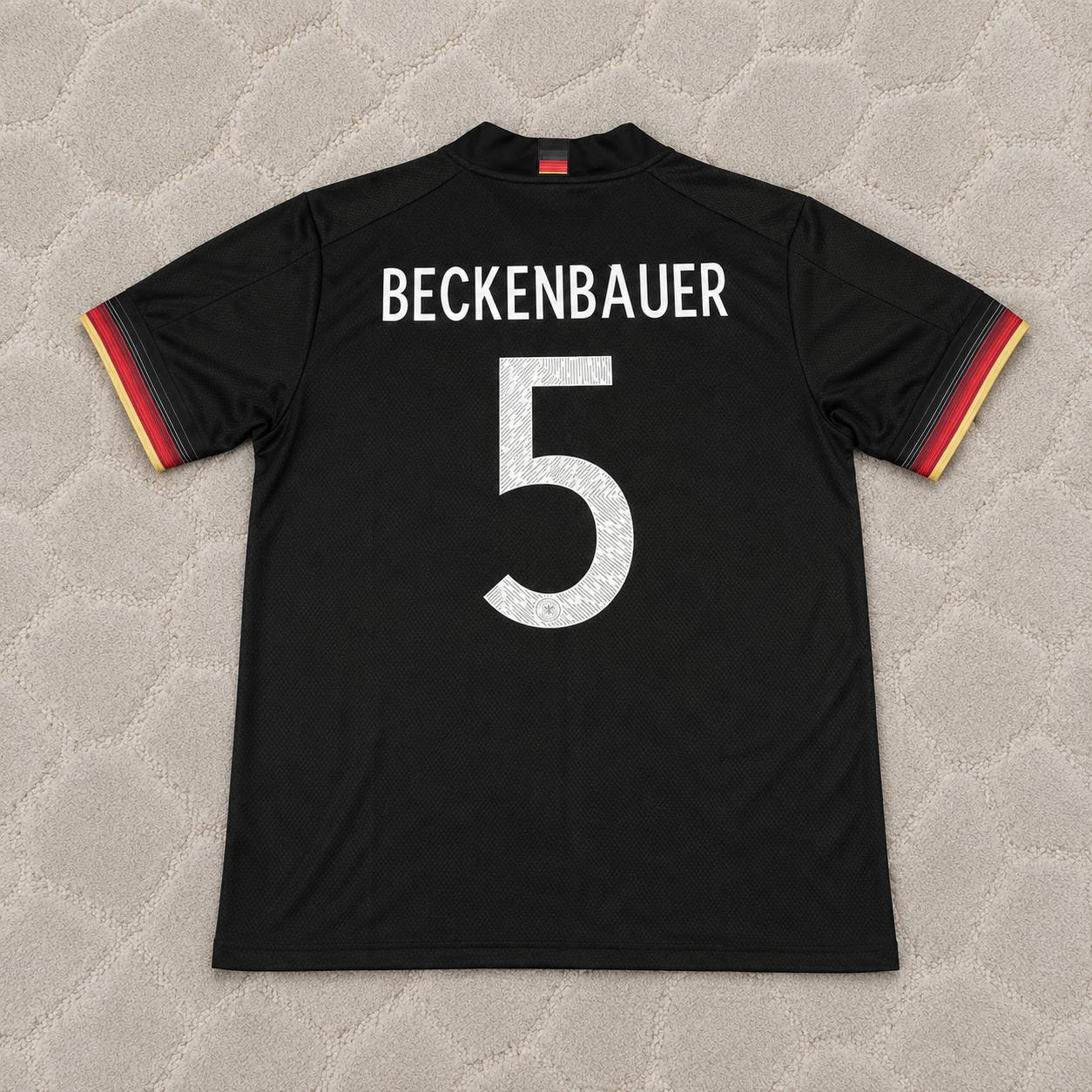 Franz Beckenbauer Germany Black Retro Football Jersey