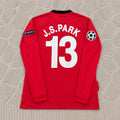 Park Ji-sung #13 Manchester United 2009-2010 Retro Long Sleeve Football Jersey
