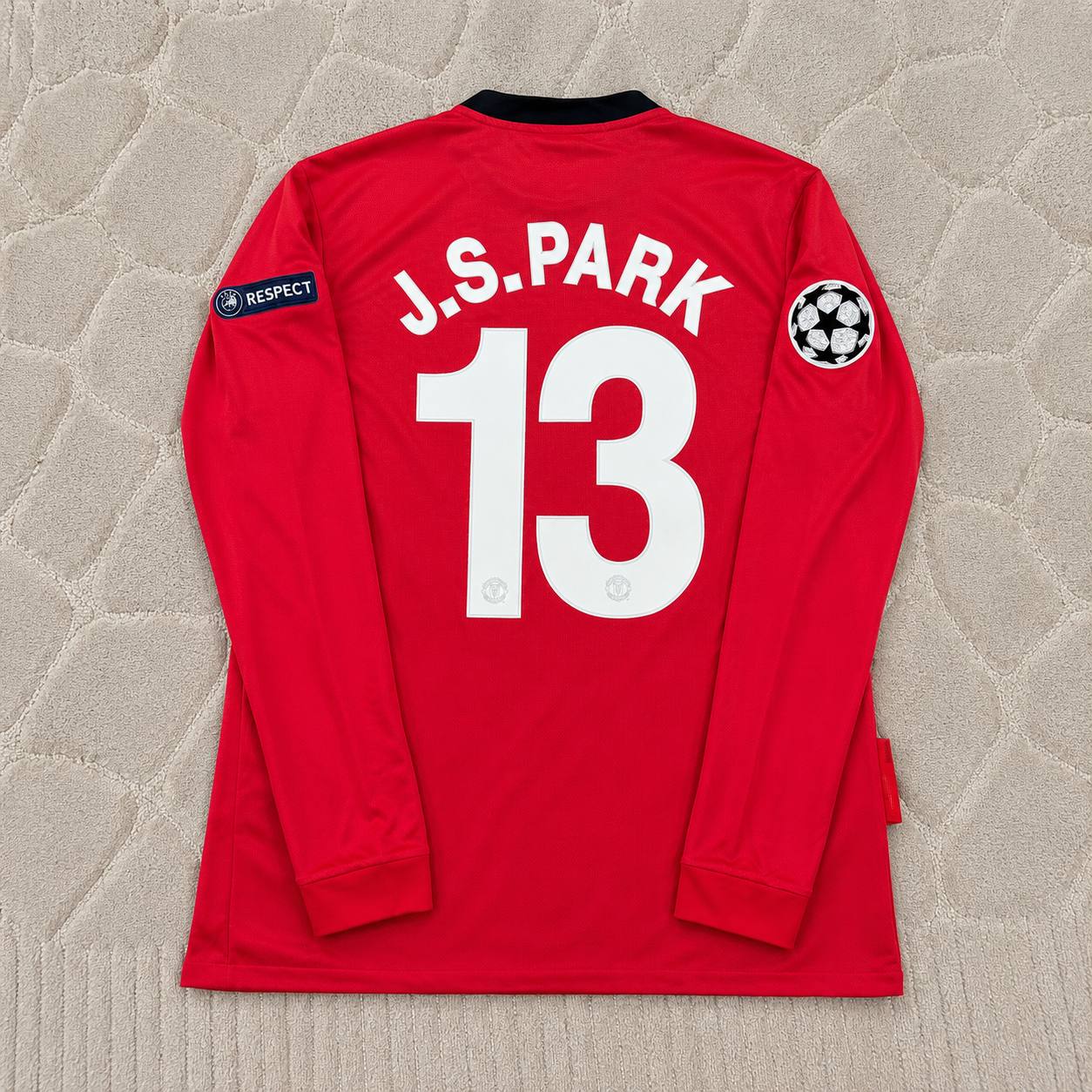 Park Ji-sung #13 Manchester United 2009-2010 Retro Long Sleeve Football Jersey