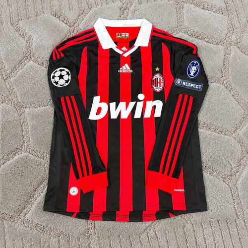 Ac Milan 2008-2009 Retro Home Long Sleeve Football Shirt - Paolo Maldini #3 Final Season Edition Sleeve Jersey Kit
