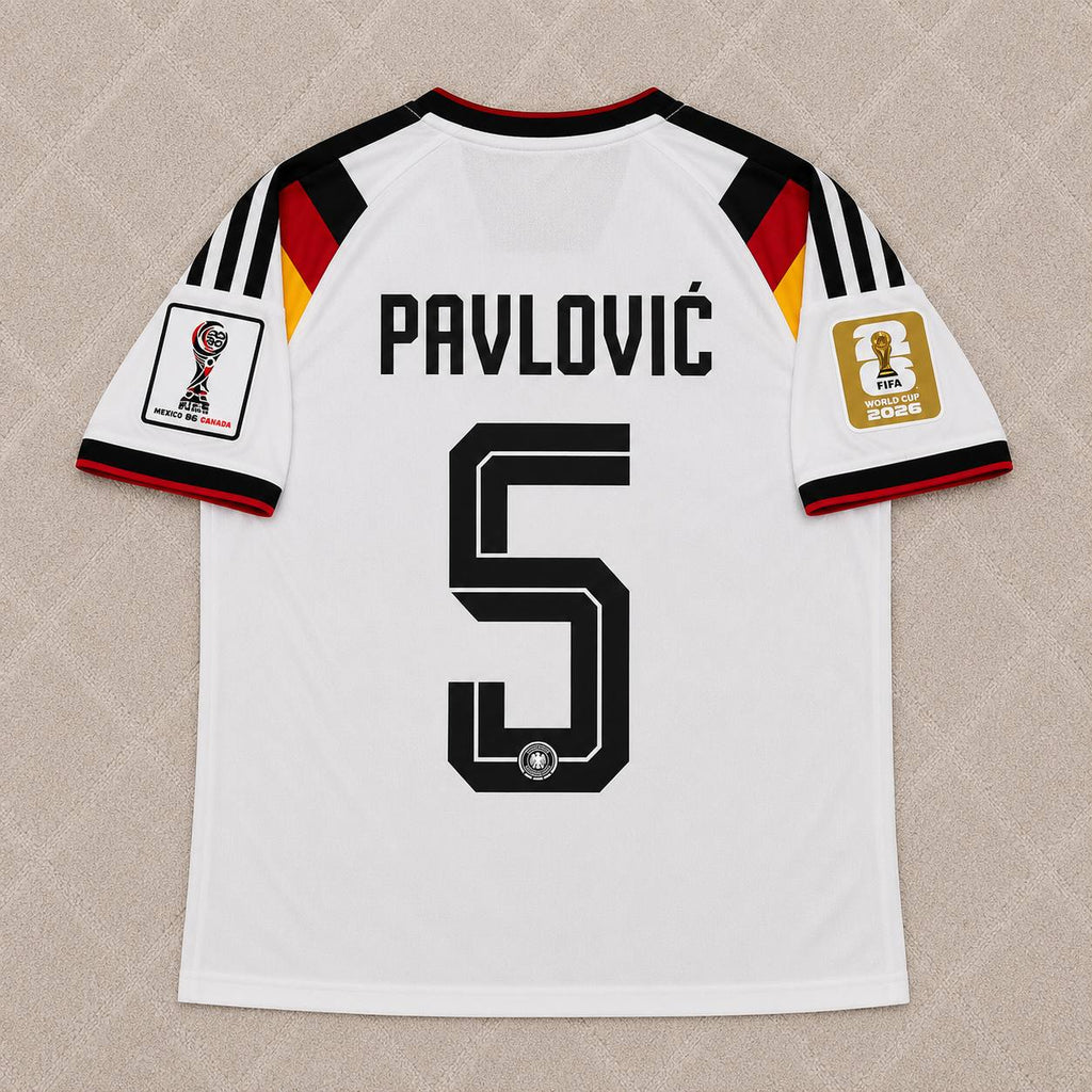 Aleksandar Pavlovic Germany 2026 World Cup Home Jersey Trikot Maillot