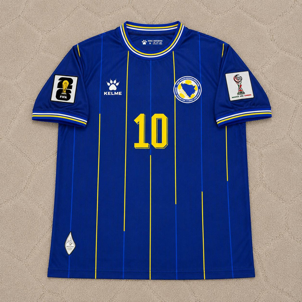 Ermedin Demirovic Bosnia and Herzegovina 2026 World Cup Blue Football Jersey