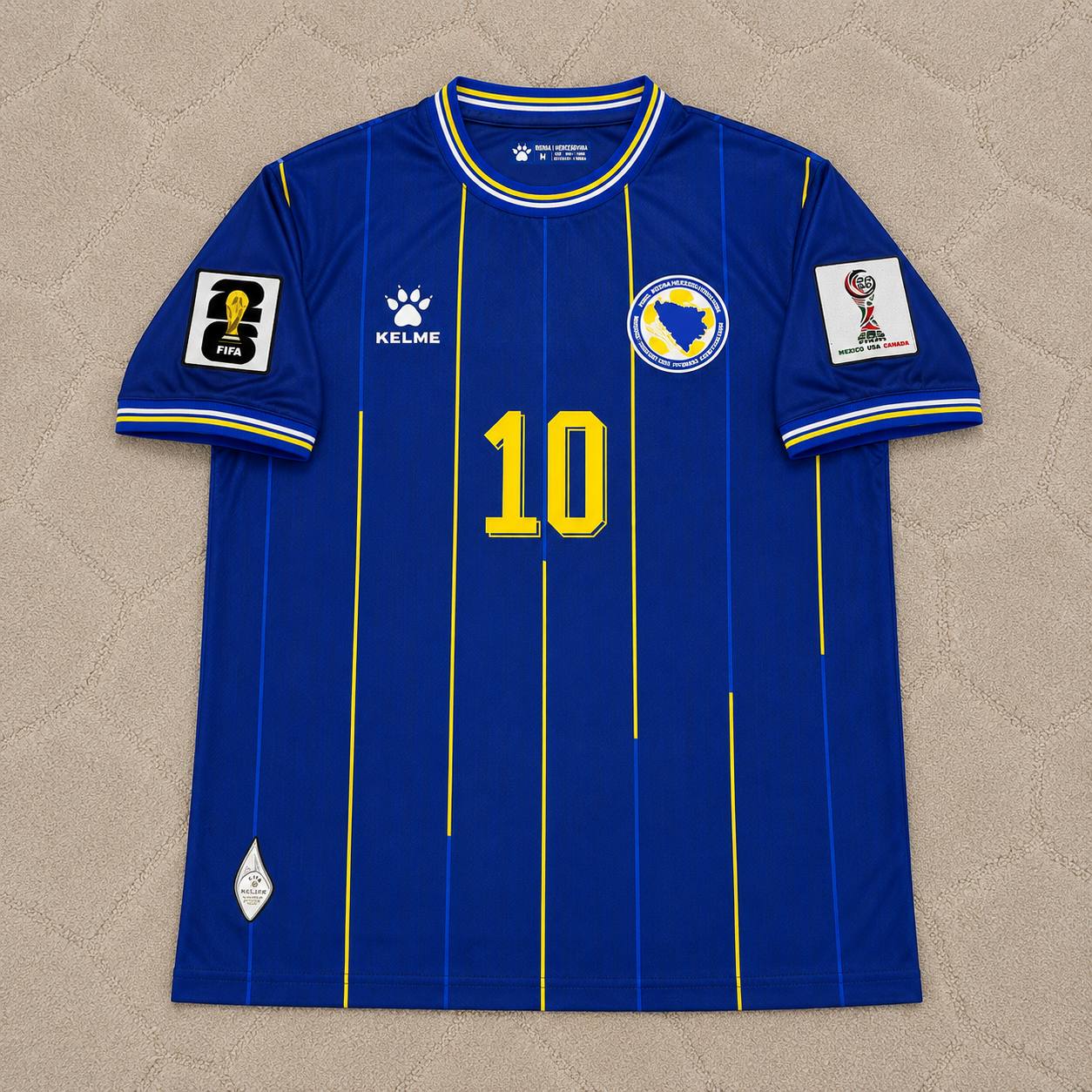 Ermedin Demirovic Bosnia and Herzegovina 2026 World Cup Blue Football Jersey