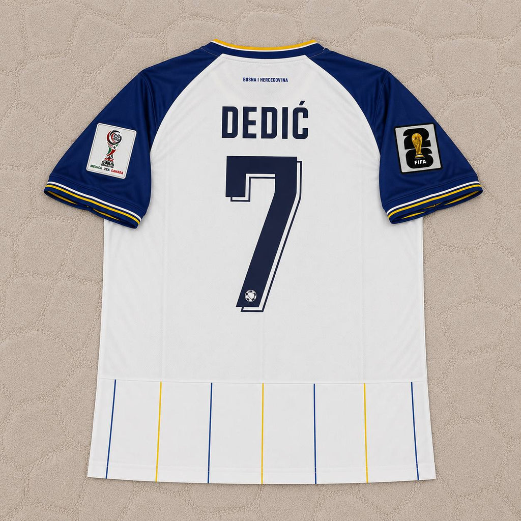 Amar Dedic Bosnia and Herzegovina 2026 World Cup White Football Jersey