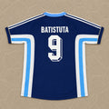 Gabriel Batistuta Argentina 1998 World Cup Blue Retro Football Jersey
