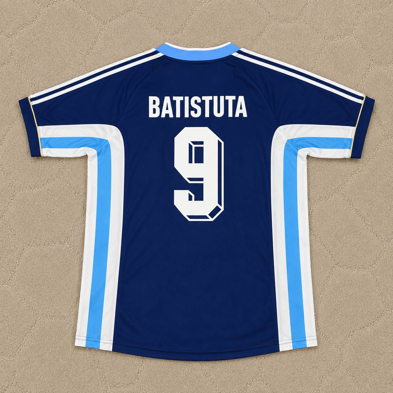 Gabriel Batistuta Argentina 1998 World Cup Blue Retro Football Jersey