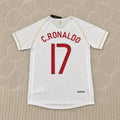 Cristiano Ronaldo 17 Portugal Debut Retro White Football Jersey