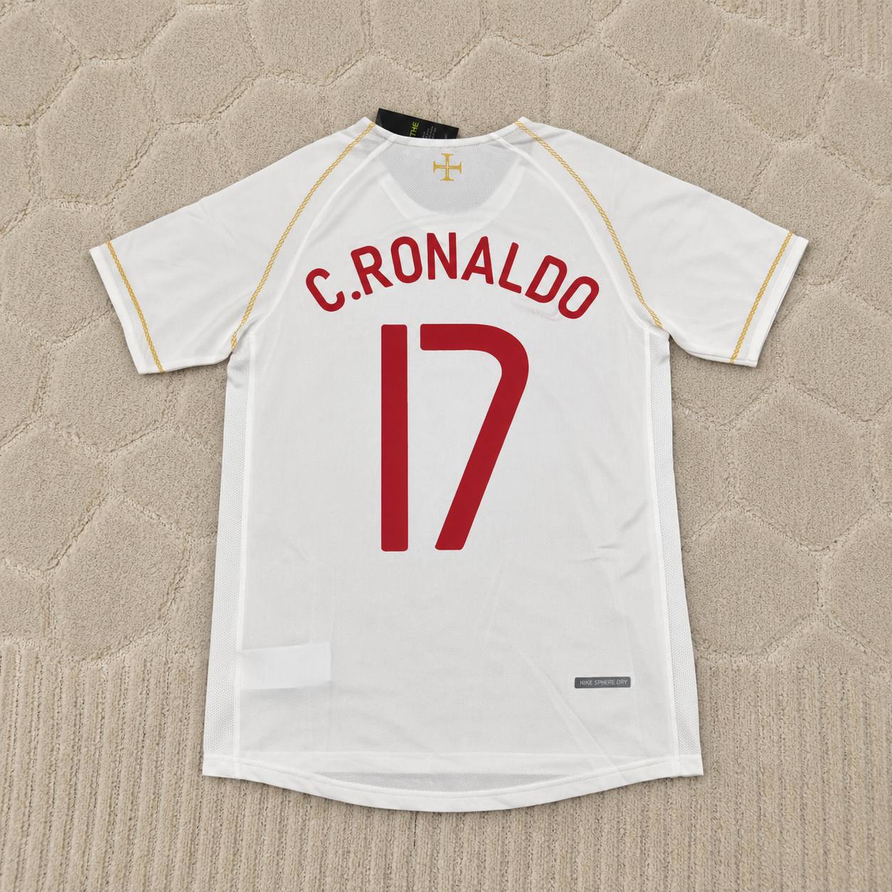Cristiano Ronaldo 17 Portugal Debut Retro White Football Jersey