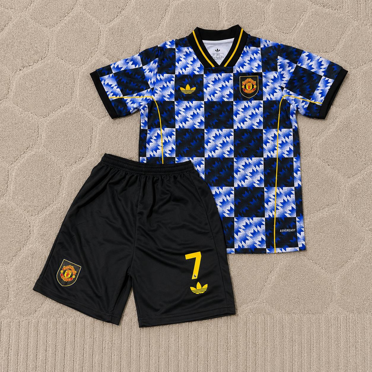 Cristiano Ronaldo Manchester United Combo Color Children Set Retro Football Jersey
