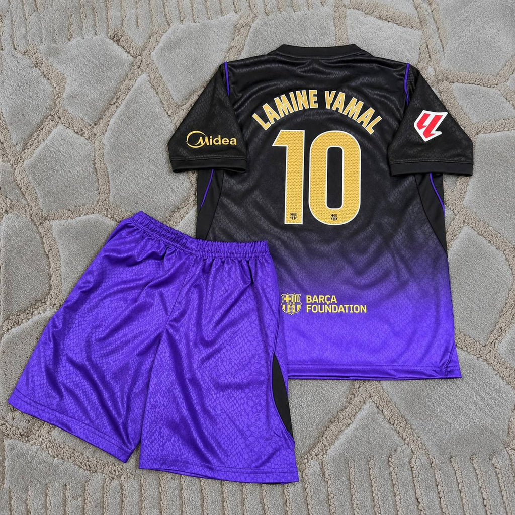 Lamine Yamal #10  New Season FC Barcelona Junior Away Kit – Premium  Kids Jersey kit