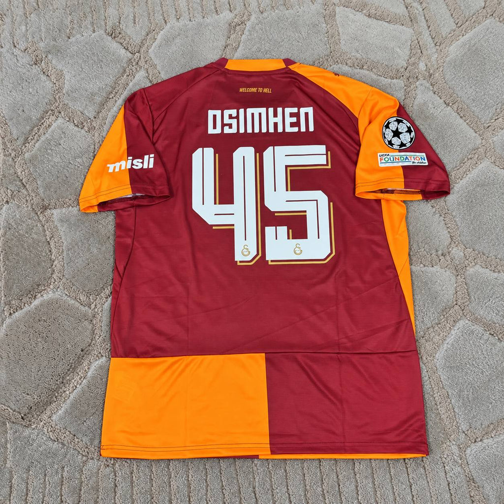 Victor Osimhen #45 Galatasaray 2026-2027 UEFA Champions League Home Football Shirt - Premium Jersey