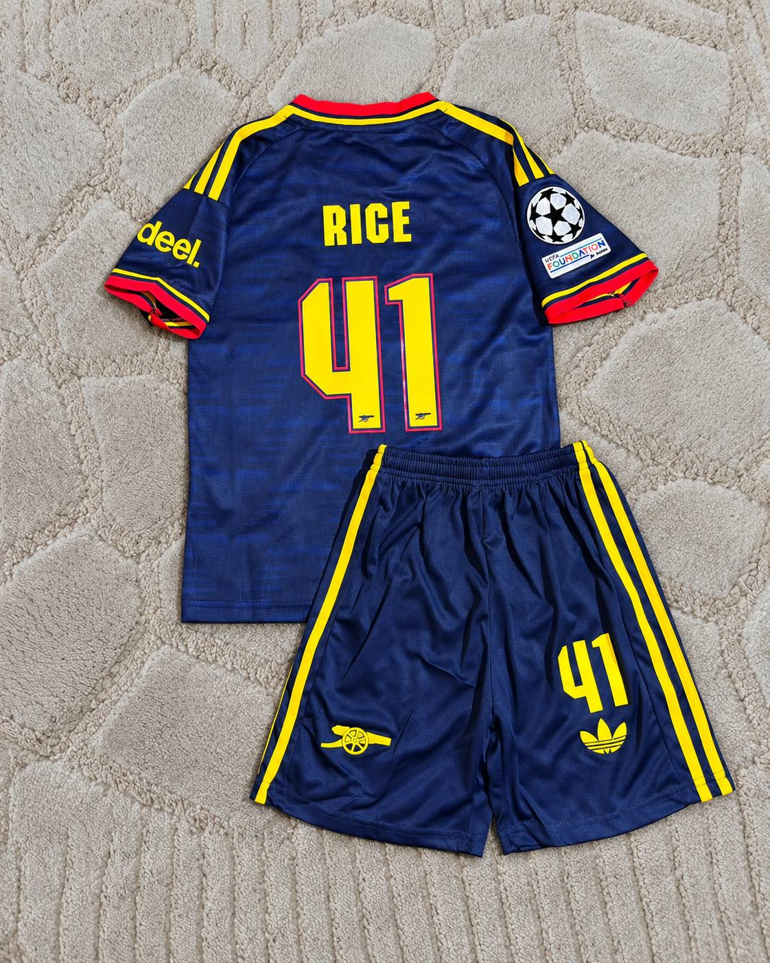 Arsenal FC Junior Declan Rice #4 Kids 2026-2027 Away Youth Jersey – Premium Shirt