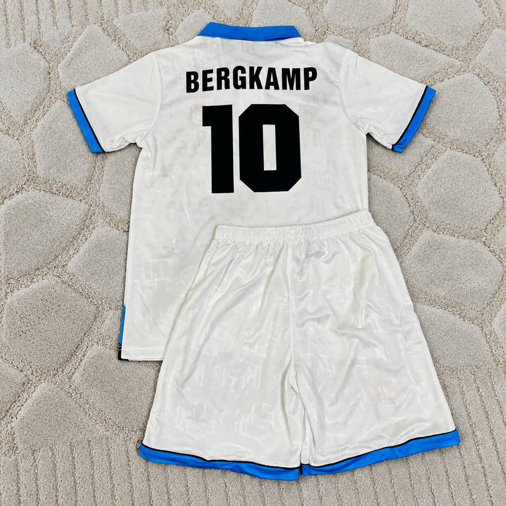 Dennis Bergkamp Inter Milan 1997-1998 Kids White Retro Away Youth Jersey – Classic #10 Junior