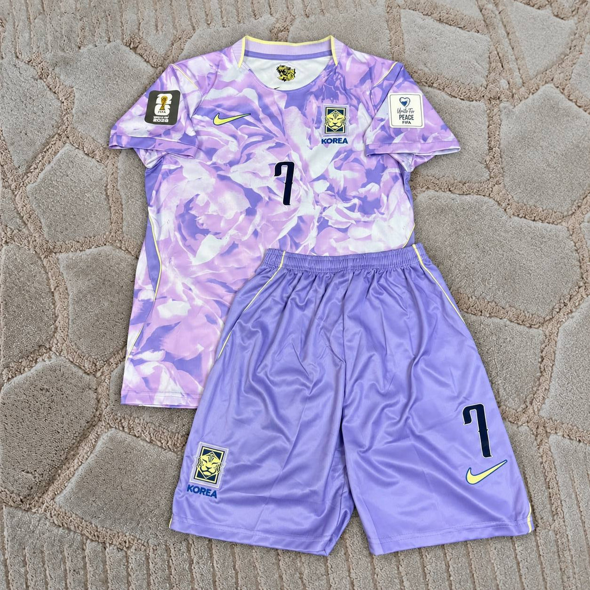 Heung-Min Son #7 Korea Kids Football 2026 World Cup Away Youth Jersey – World Stage Edition - Premium Jersey Kit