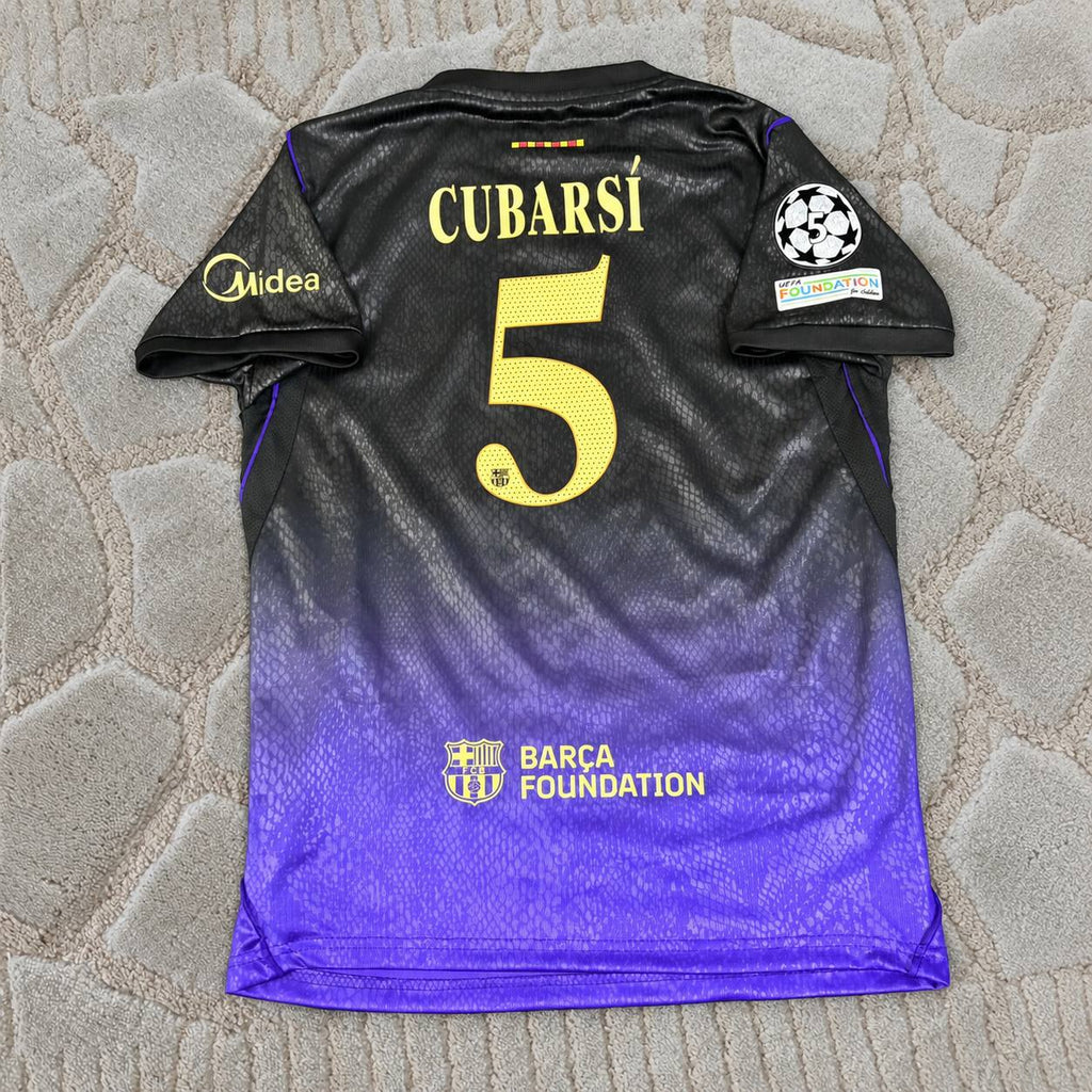Pau Cubarsi #5 Barcelona Champions League Patch New Season 2026-2027 Away Jersey – Trikot Maillot - Football Shirt