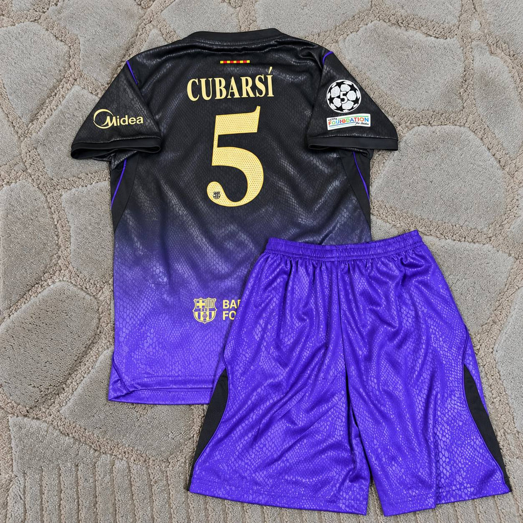 Pau Cubarsi #5 Barcelona Champions League Patch New Season 2026-2027 Away Jersey – Trikot Maillot - Football Shirt