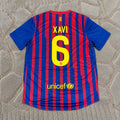 Xavi Hernandez Barcelona 2011-2012 Retro Home Jersey – Football Shirt - Trikot Maillot