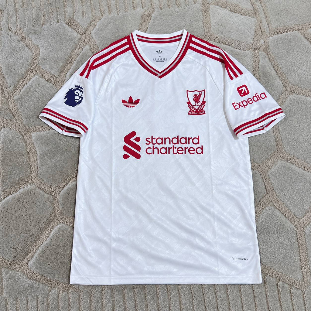 Bradley Barcola #29 Liverpool  2026-2027 White Away Jersey – Premium Jersey Kit - Trikot Maillot