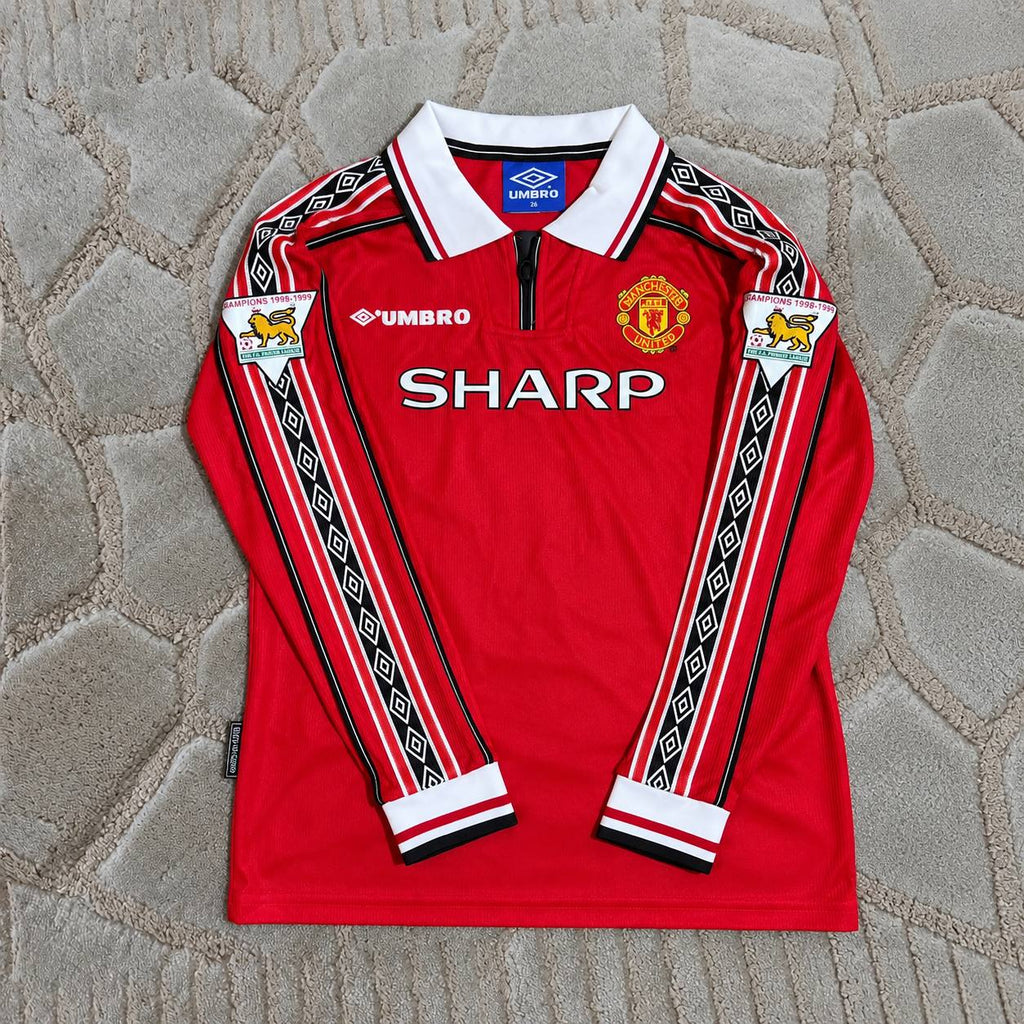 Ryan Giggs Manchester United 1999 Treble Winners Long Sleeve Retro  Jersey – Legendary #11