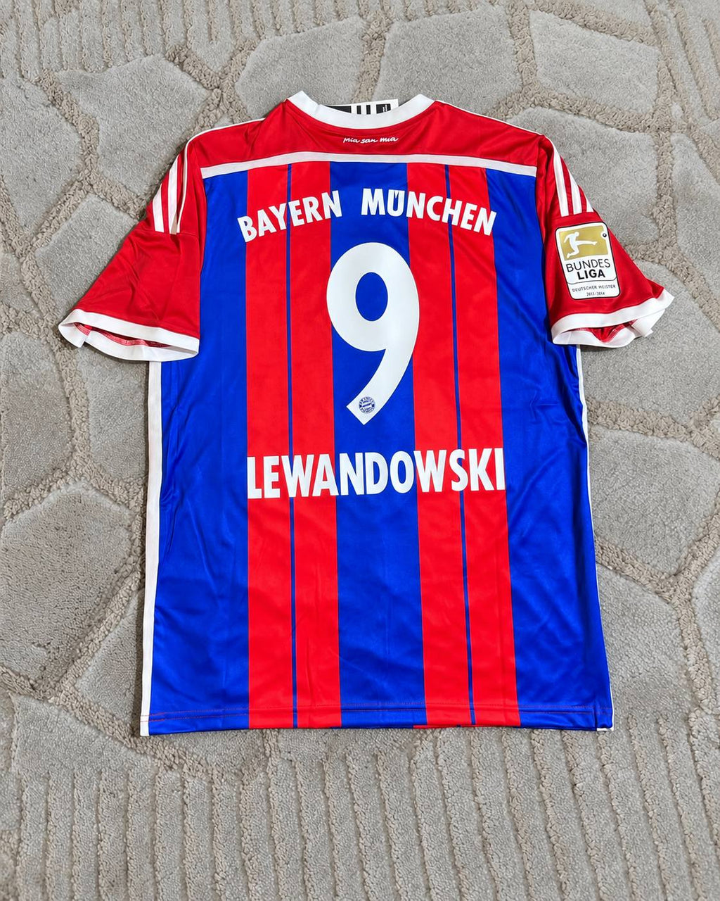 Robert Lewandowski Bayern Munich 2014-2015 Home Retro Jersey – Bundesliga Patch #9 - Trikot Maillot