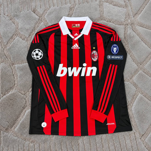 Alberto Aquilani Ac Milan Long Sleeve 2009-2011 Home Retro Jersey – Classic #18 Playmaker Football Shirt - Trikot Maillot
