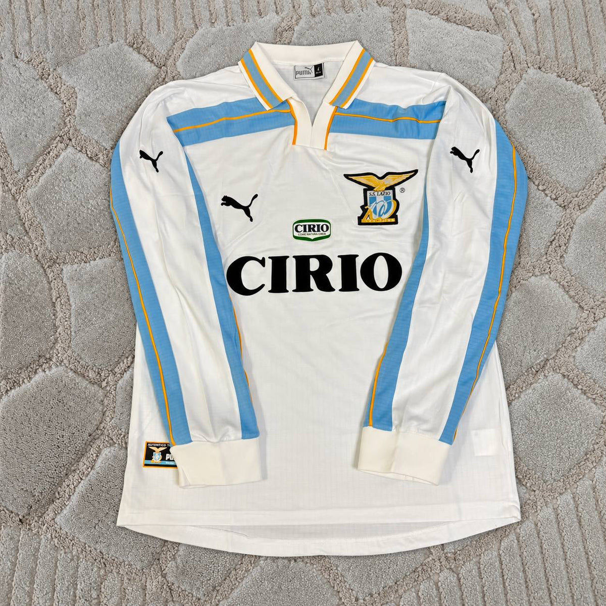 Marcelo Salas Lazio 1999-2000 White Long Sleeve Retro Jersey – #9 Football Shirt - Trikot Maillot