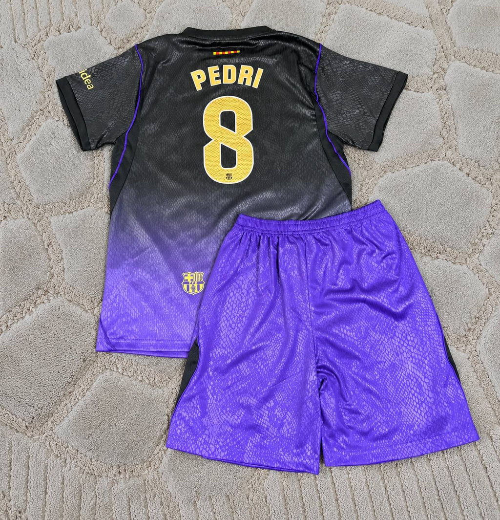 Pedri #8 Barcelona New Season 2026-2027 Away Kids Football Shirt - Trikot Maillot