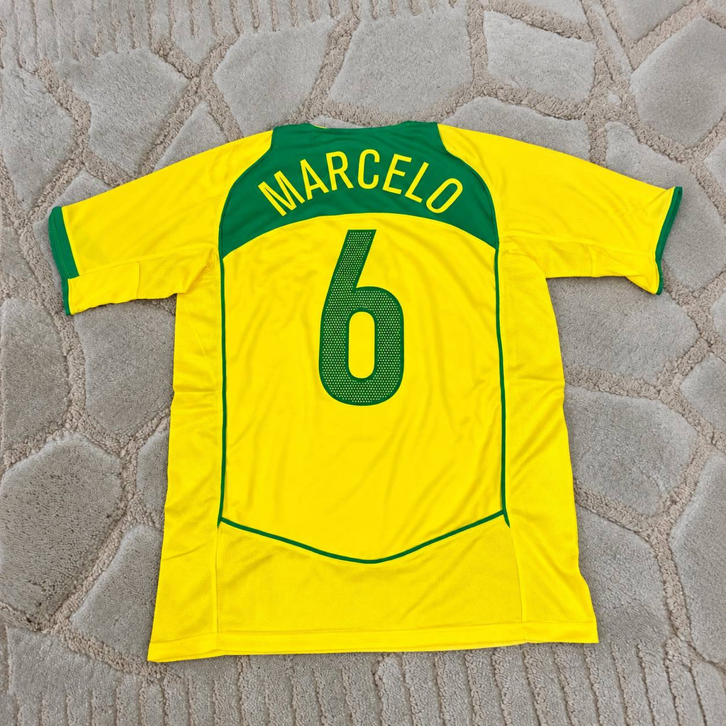 Marcelo #6 Retro Brazil Home Jersey – Football Jersey Kit - Trikot Maillot