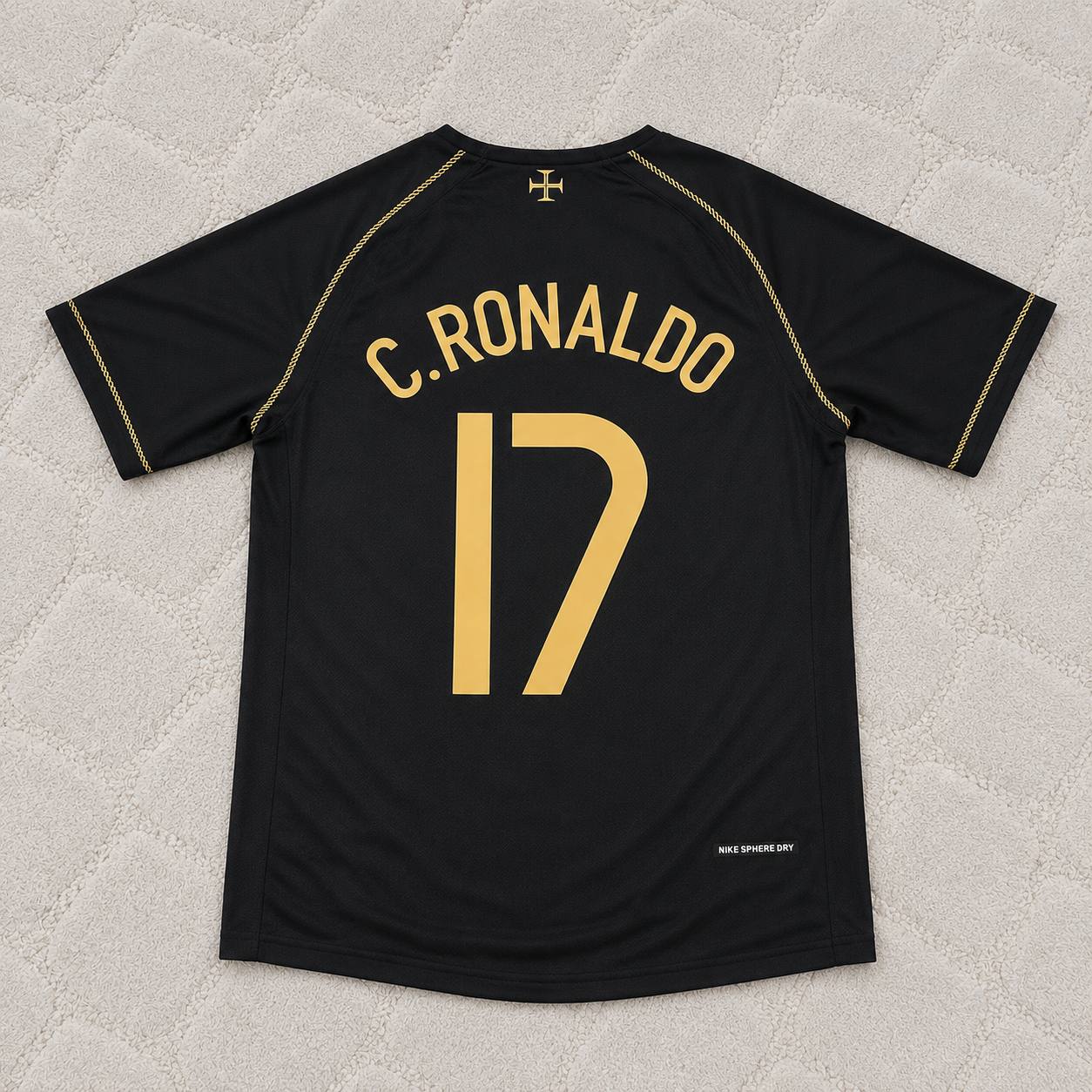 Cristiano Ronaldo #cr17 - Portugal 2006 World Cup Black Jersey Trikot